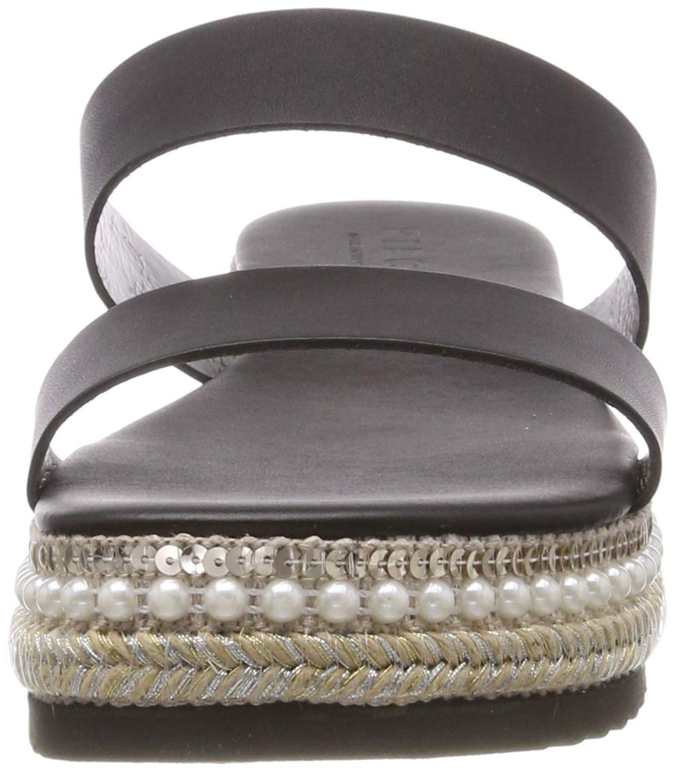 Pieces Pscalandra sandali zeppa neri 39 glitter