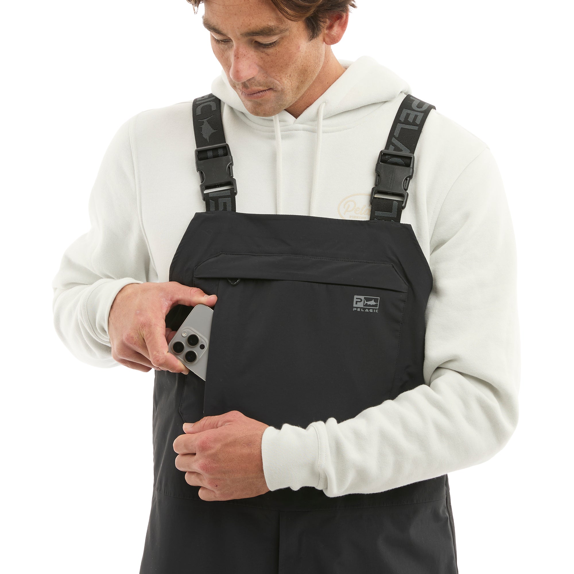 PELAGIC Cyclone Bib salopette pesca Nero 20K