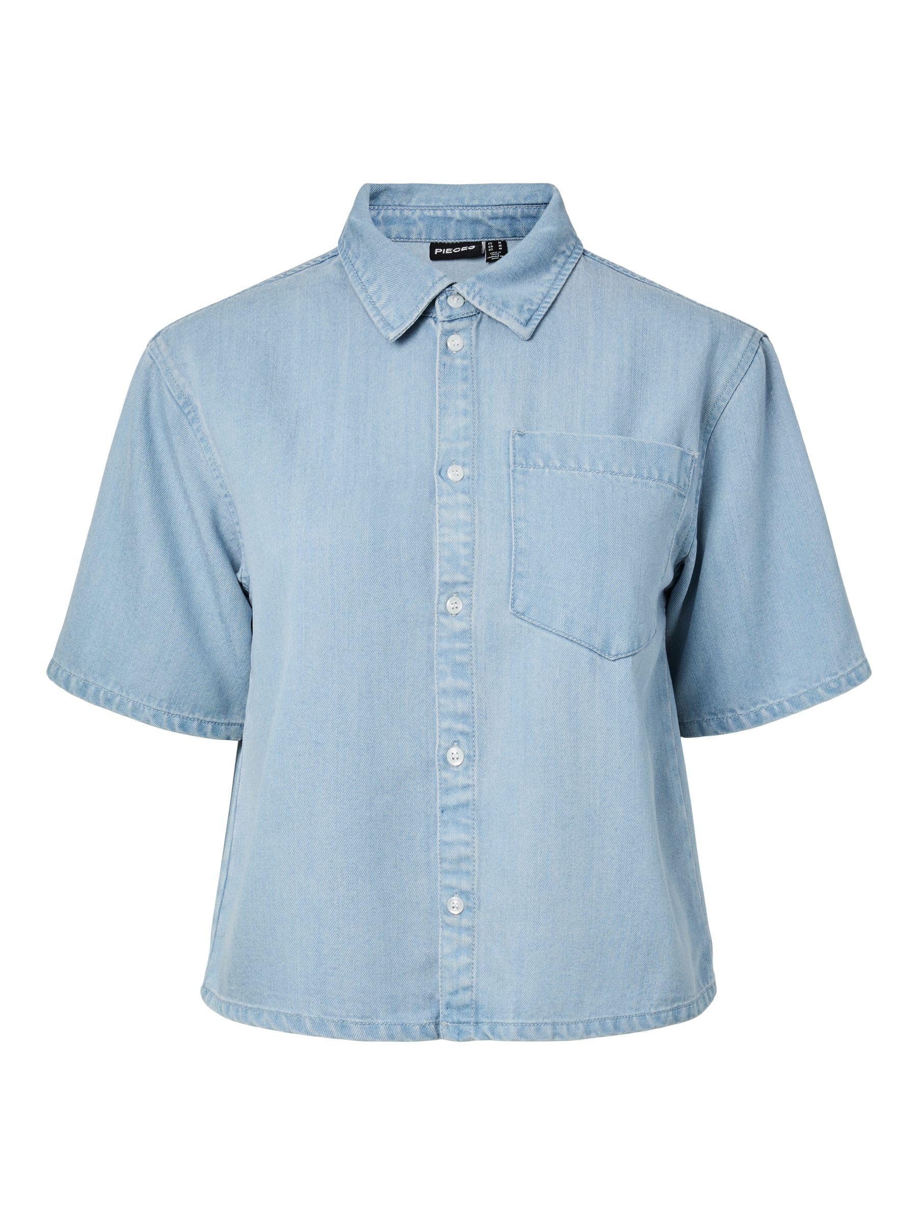 Pieces Pcsmidi SS Denim Shirt camicia XL comoda