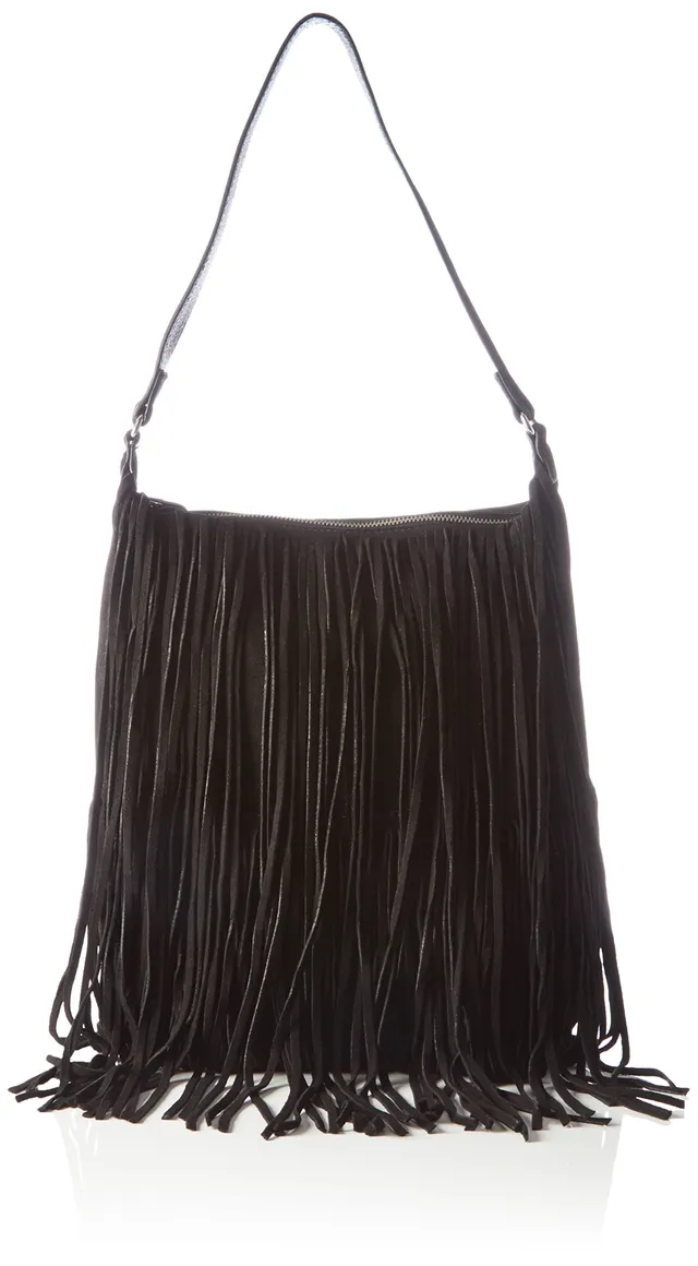 Pieces Pcbritt borsa tracolla camoscio frange
