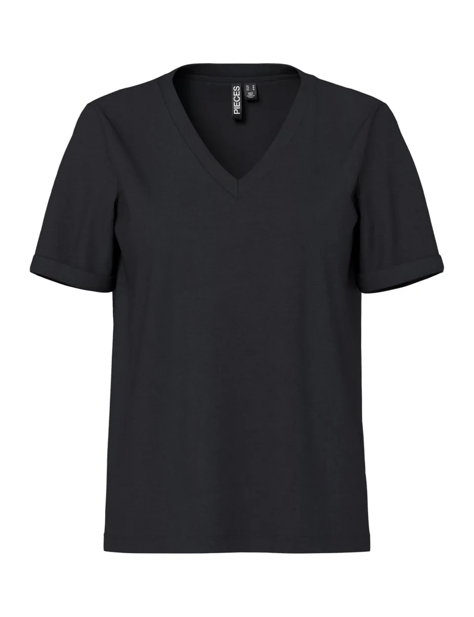 Pieces Pcria SS V-Neck Solid Tee Noos t-shirt donna viola cotone