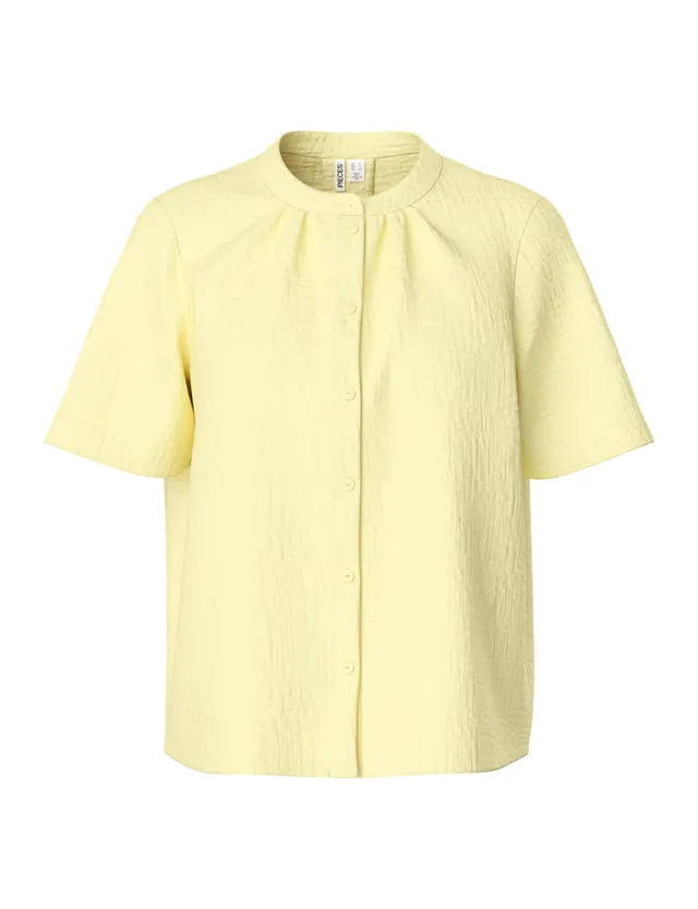 Pieces Pcsastina Shirt camicia donna maniche corte cotone