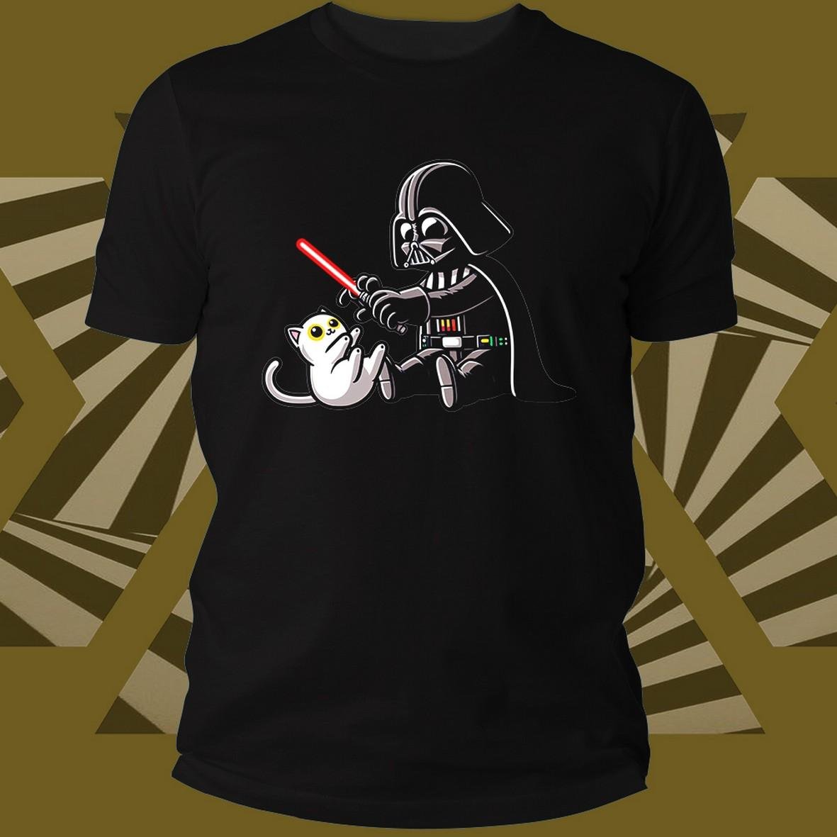 Matrix Music Store Pet-Tee Rex Vader vs Cat T-shirt unisex