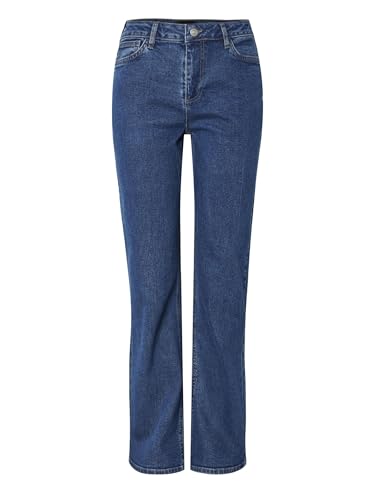Pieces Pckelly MW Straight Jeans New MB jeans donna 33W/30L dritti