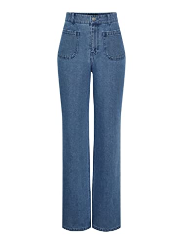 Pieces Pcama HW Wide jeans donna taglia S cotone