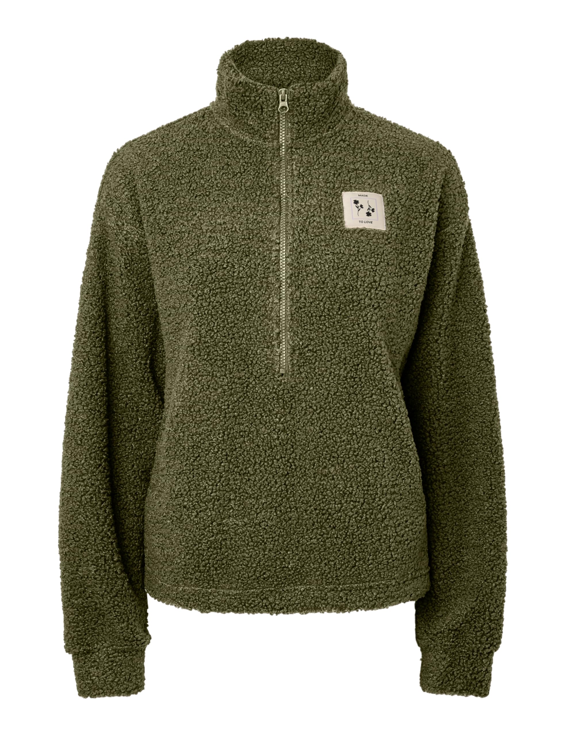 Pieces Pckatty Teddy giacca mezza zip donna