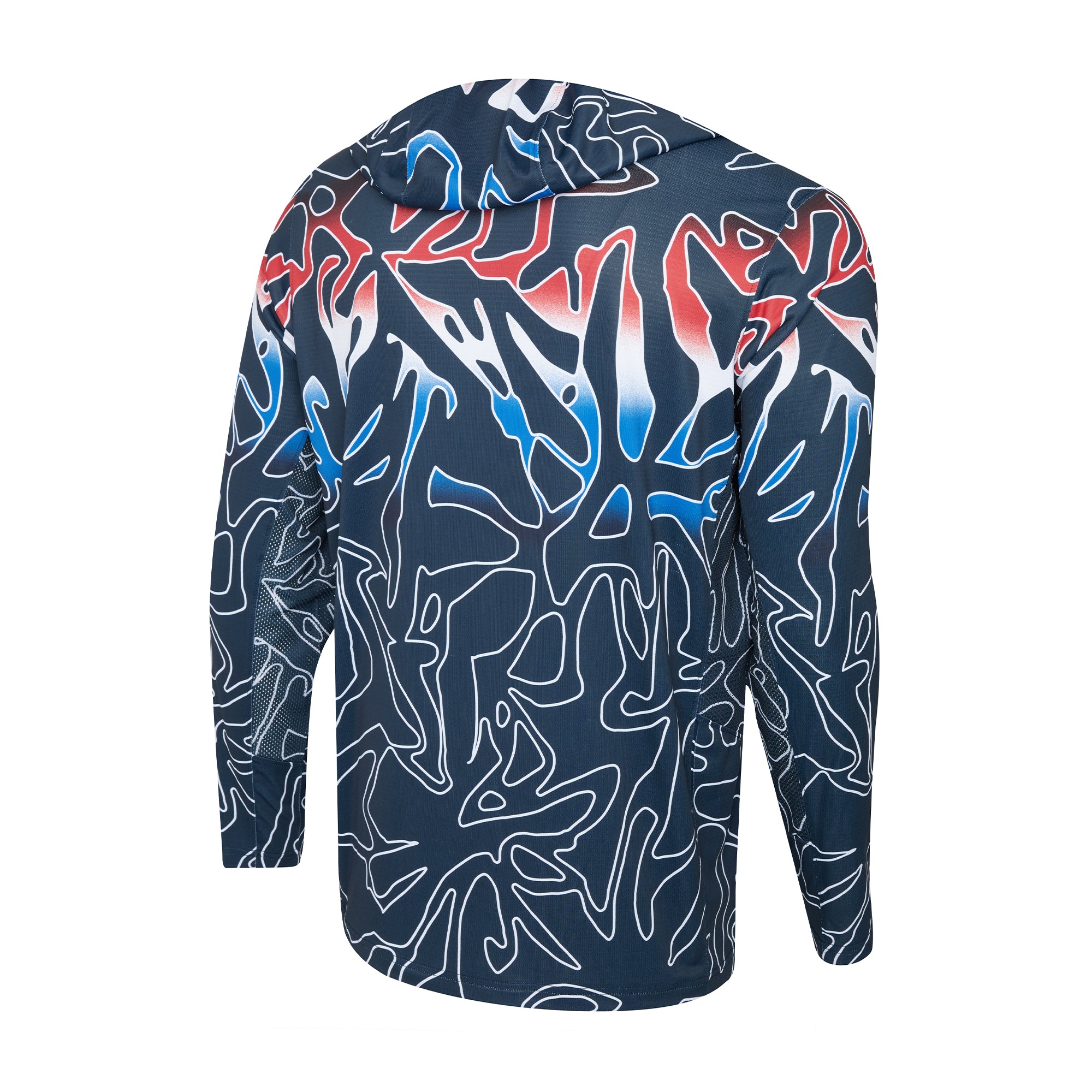 Pelagic Exo-Tech felpa uomo red white blue UPF 50+