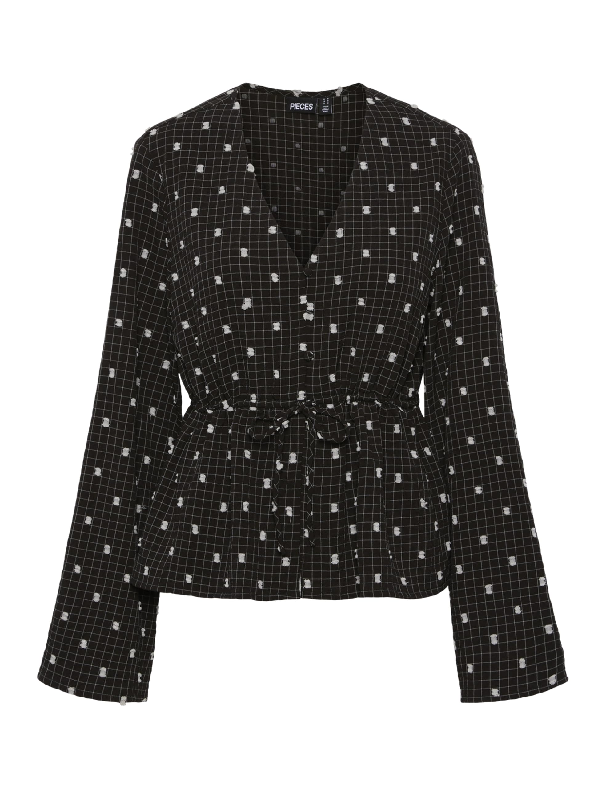 Pieces Pcnovalee LS Tie Top camicia donna XS maniche lunghe