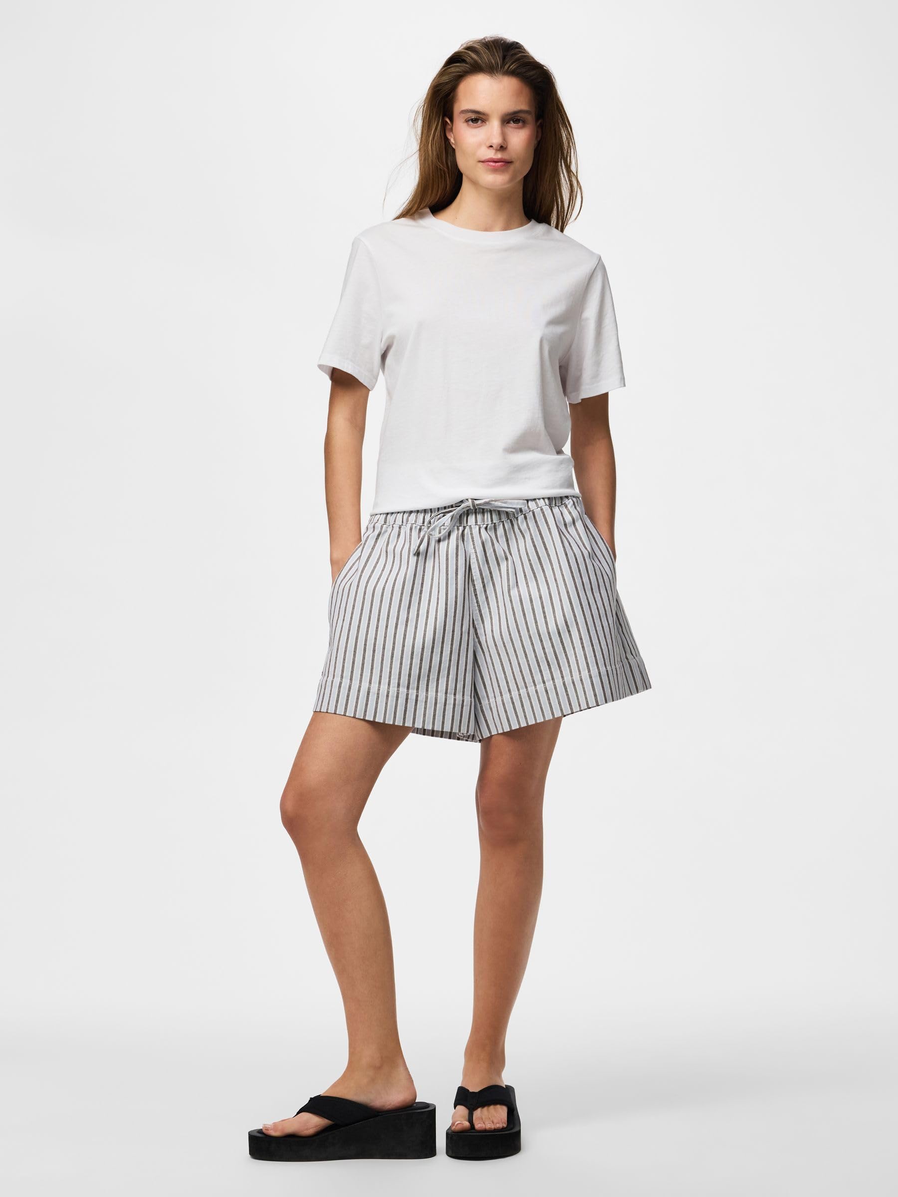 Pieces Pcbillo shorts denim donna vita alta