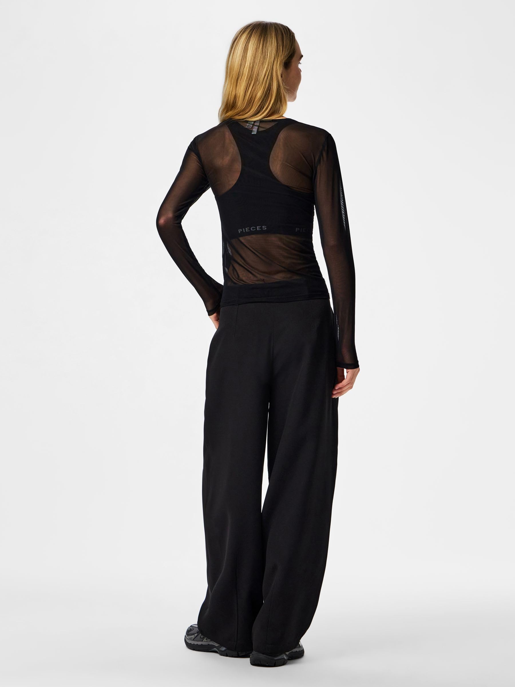 Pieces Pcninni top donna maniche lunghe cotone