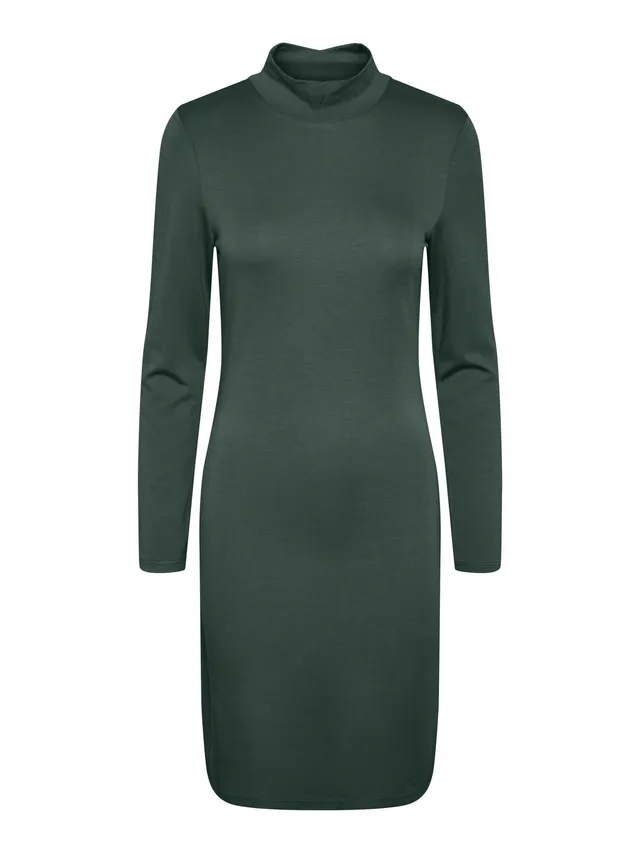 Pieces Pcnaya LS scollo a T vestito XS verde