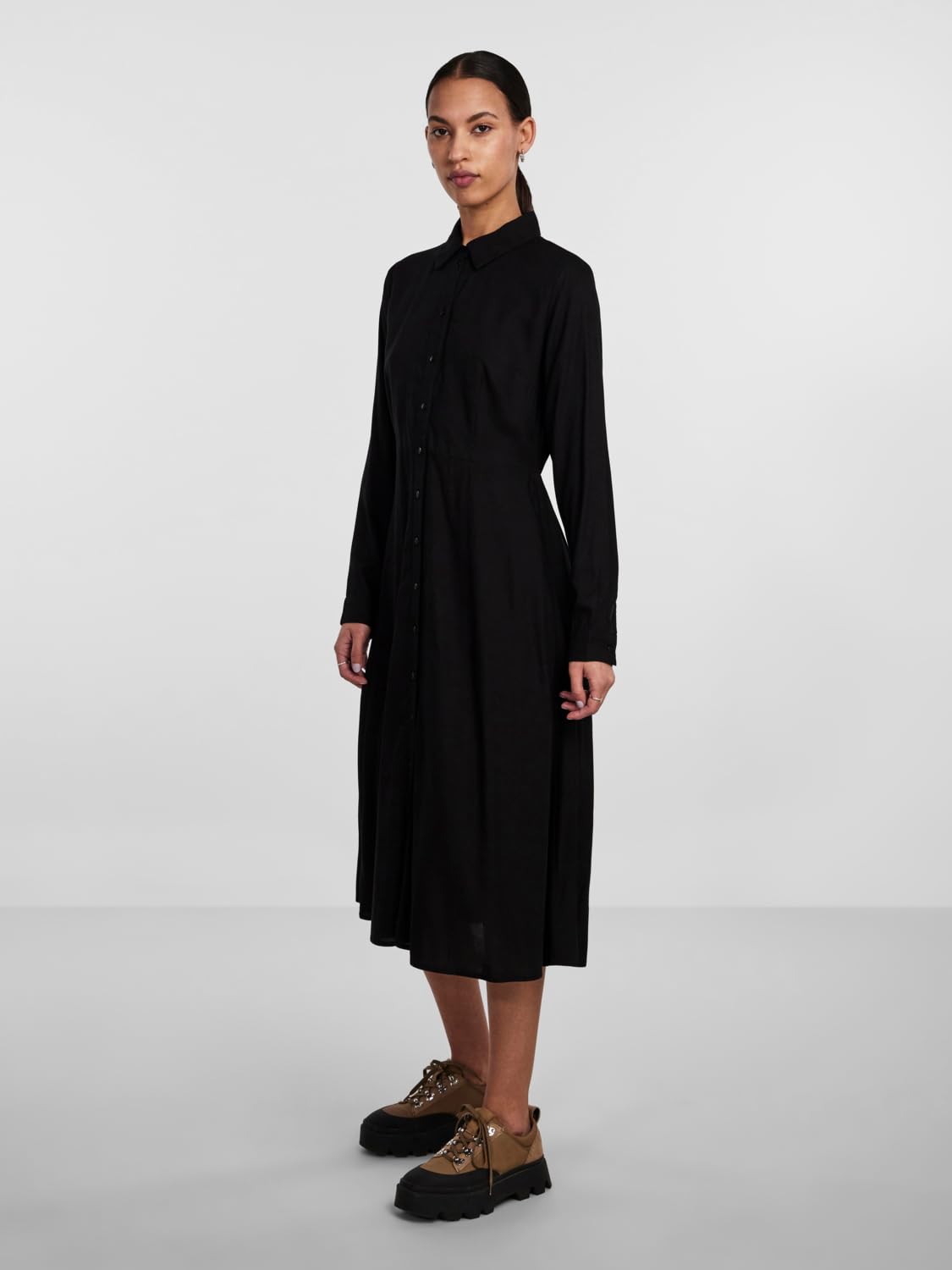 Pieces Pcnova LS Midi Dress Noos BC vestito midi