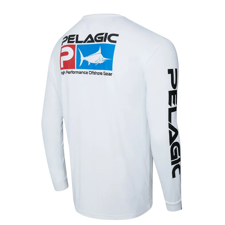 Pelagic Aquatek Deluxe maglia manica lunga bianca UPF 50+