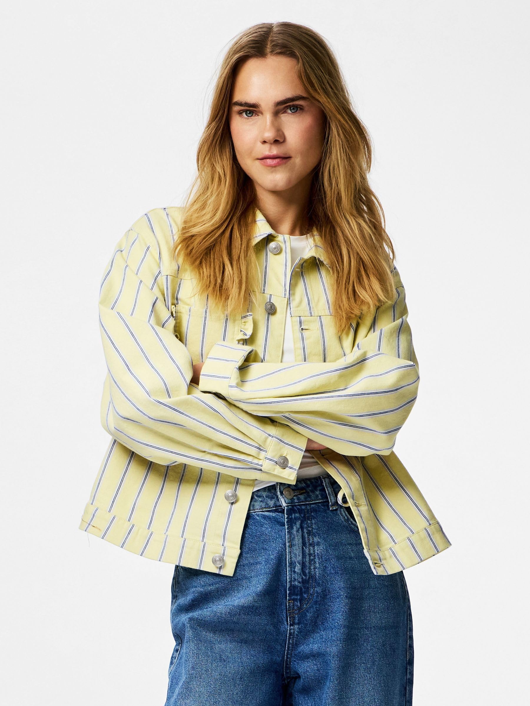 Pieces Pcbillo LS Giacca Denim Donna Taglia L