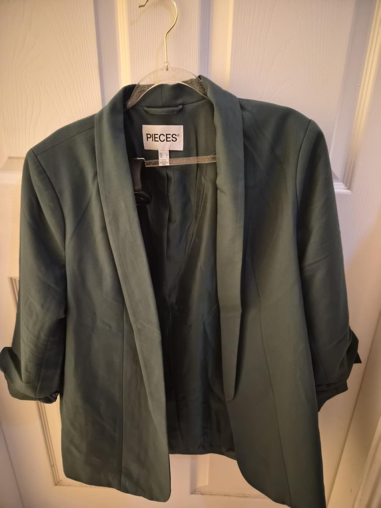 Pieces Pcbosella blazer donna trekking green monopetto classico
