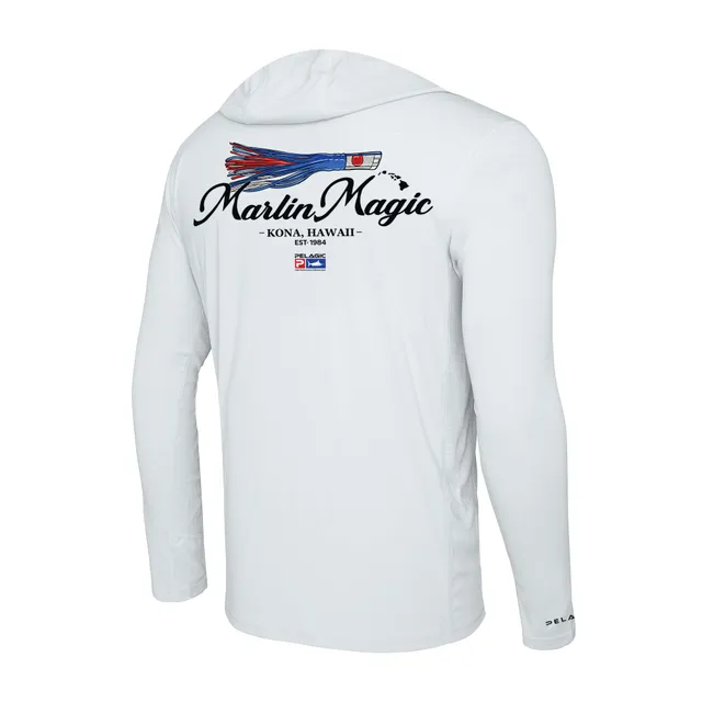 Pelagic Vaportek Marlin Magic maglia pesca grigia UPF 50+