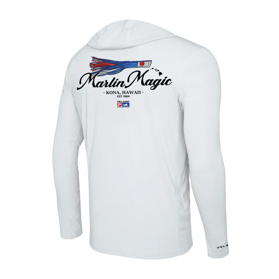 Pelagic Vaportek Marlin Magic maglia pesca grigia UPF 50+