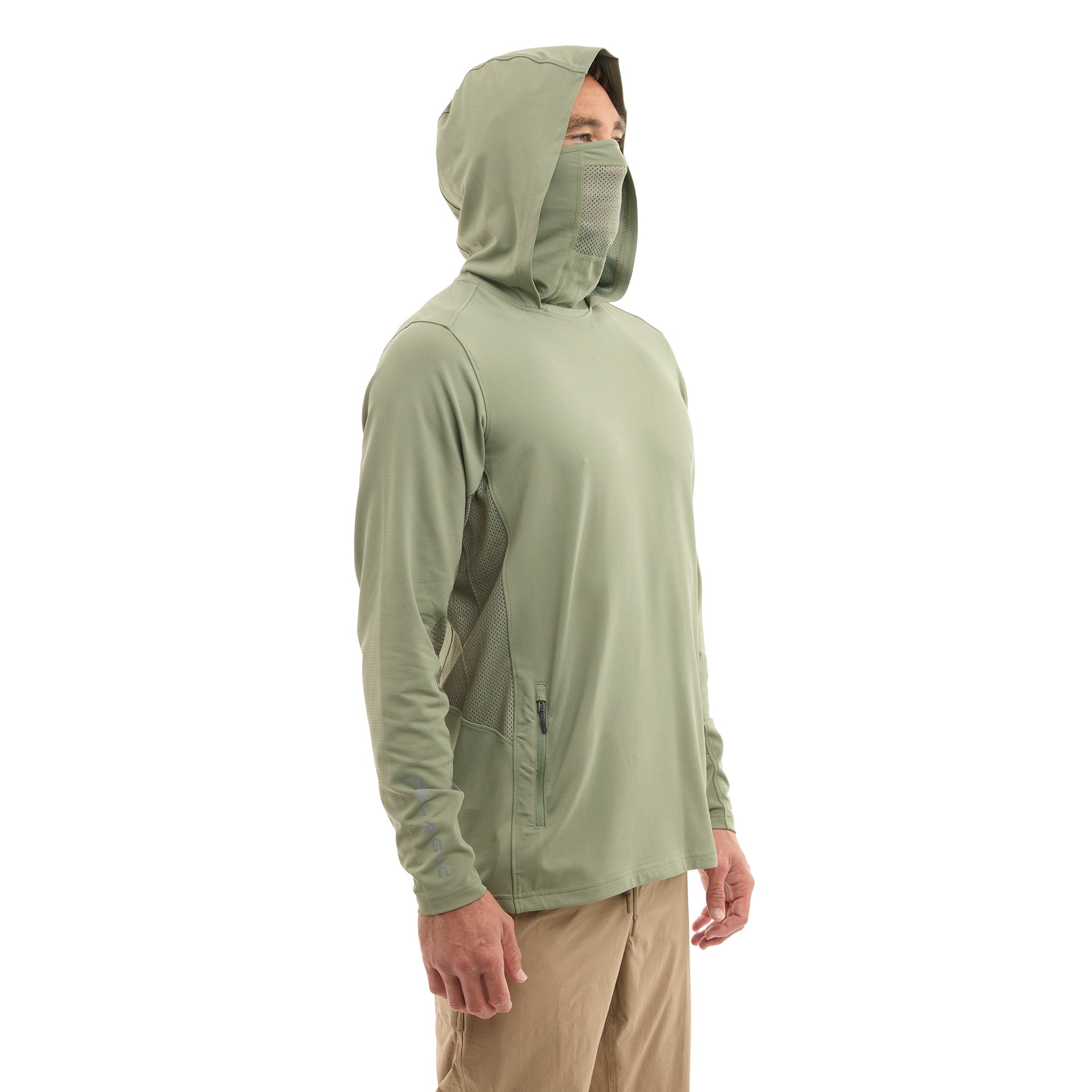 PELAGIC Exo-Tech felpa con cappuccio mangrove UPF 50+