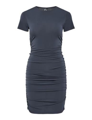 Pieces Pcmadison SS Ruching Dress Noos BC vestito nero XS