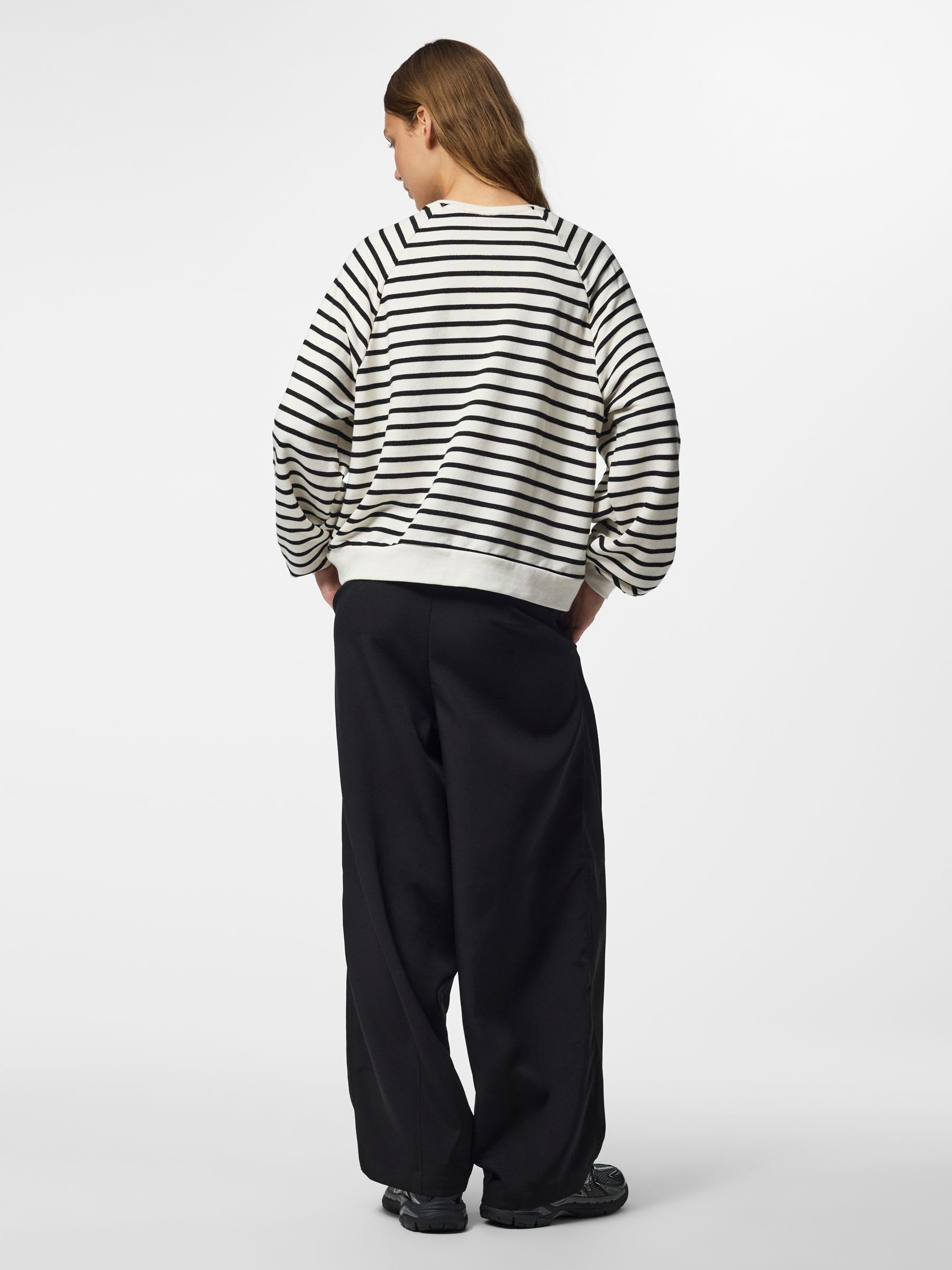 PIECES Pcgreta LS EMB Sweat FC felpa XL cotone
