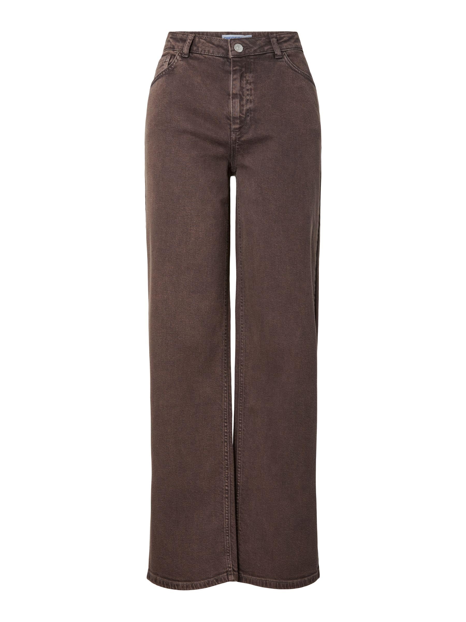 Pieces Pcsilke MW Wide jeans donna 26W/30L hot fudge