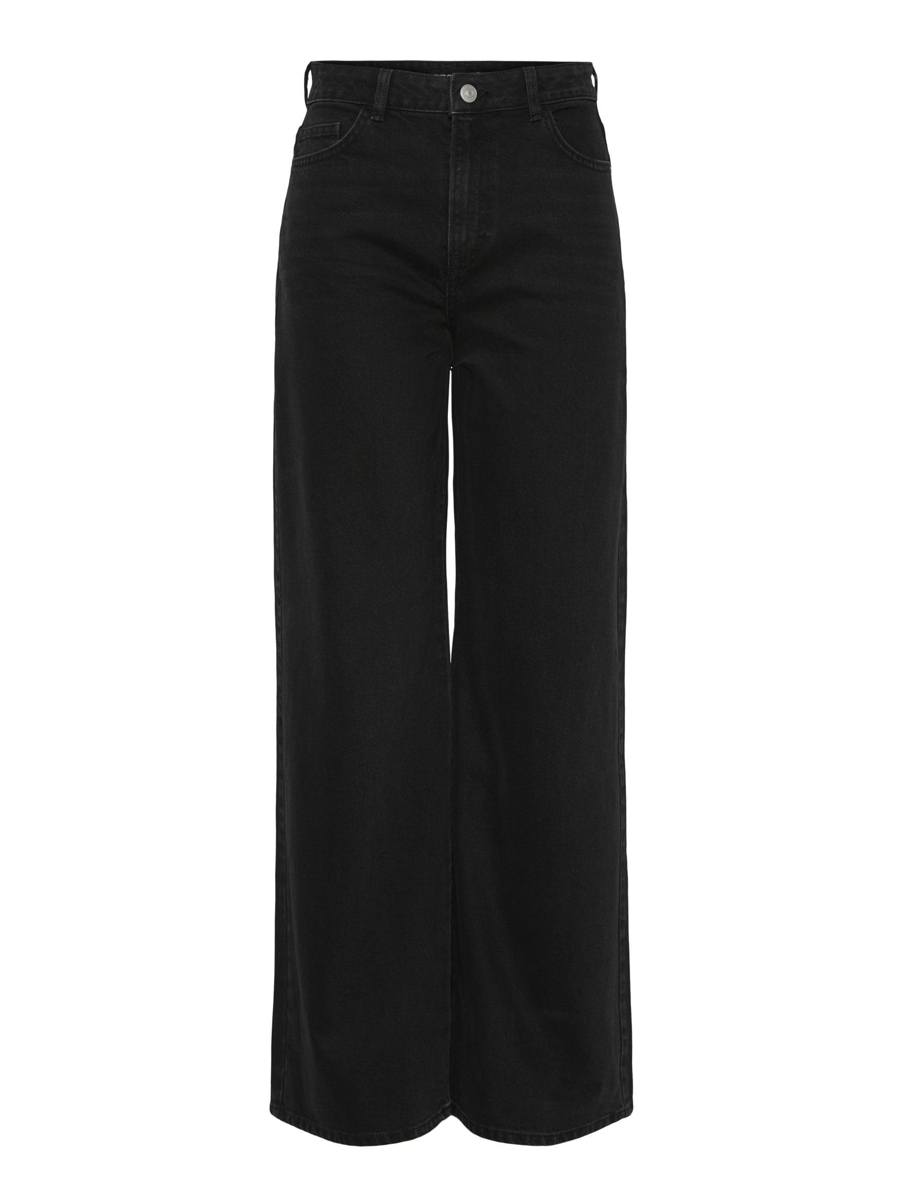 Pieces Pcselma HW Wide Bl102 jeans donna 28W/30L larghi
