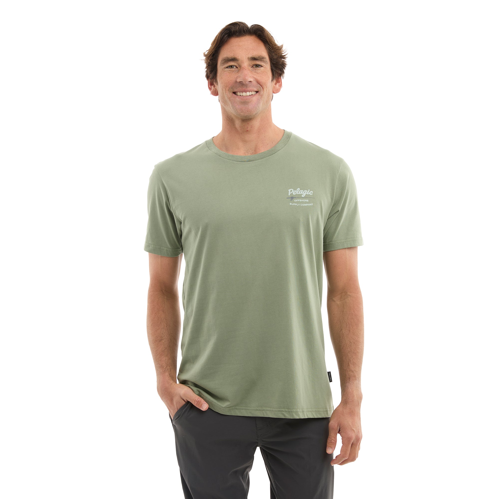 Pelagic Rodney t-shirt uomo Mangrove in cotone organico