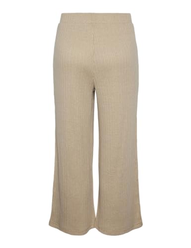 Pieces Pclena HW Cropped Pantaloni Nero Tessuto
