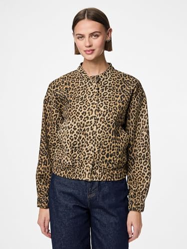 Pieces Pcsalume Bomber Leopard giacca donna S leopardata