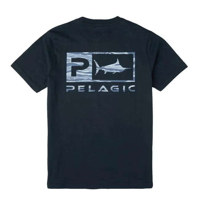 PELAGIC Wahoo Icon t-shirt ragazzo blu navy cotone bio