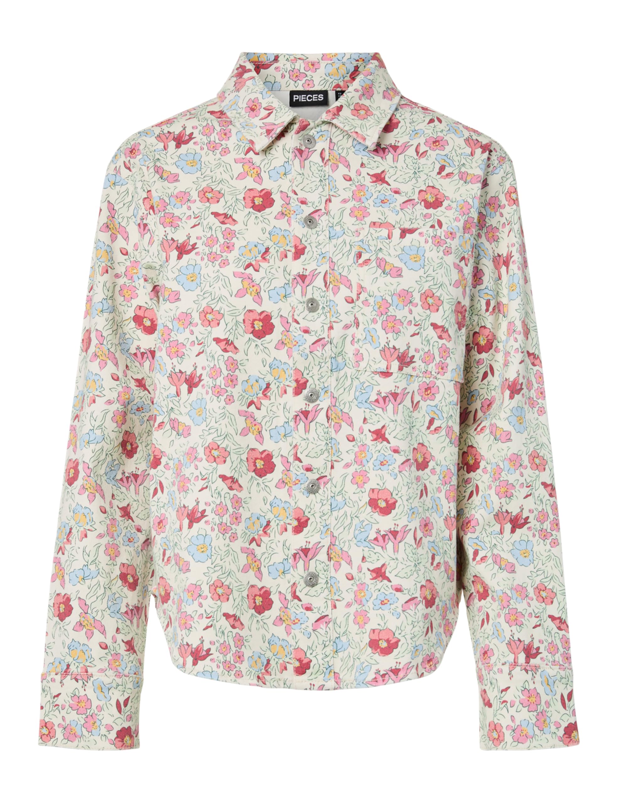 Pieces Pcsalume LS Denim Shirt camicia S manica lunga