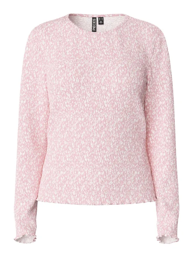 Pieces Pcflora LS Top Noos maglia manica lunga uso quotidiano