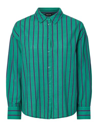 Pieces Pcjavia LS Stripe camicia donna righe cotone