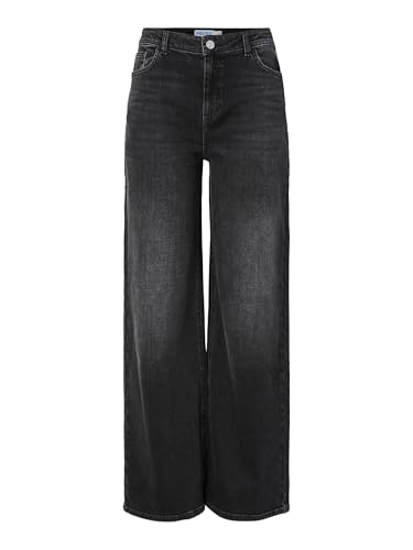 Pieces Pcsilke MW Wide Jeans donna 32W/32L gamba larga