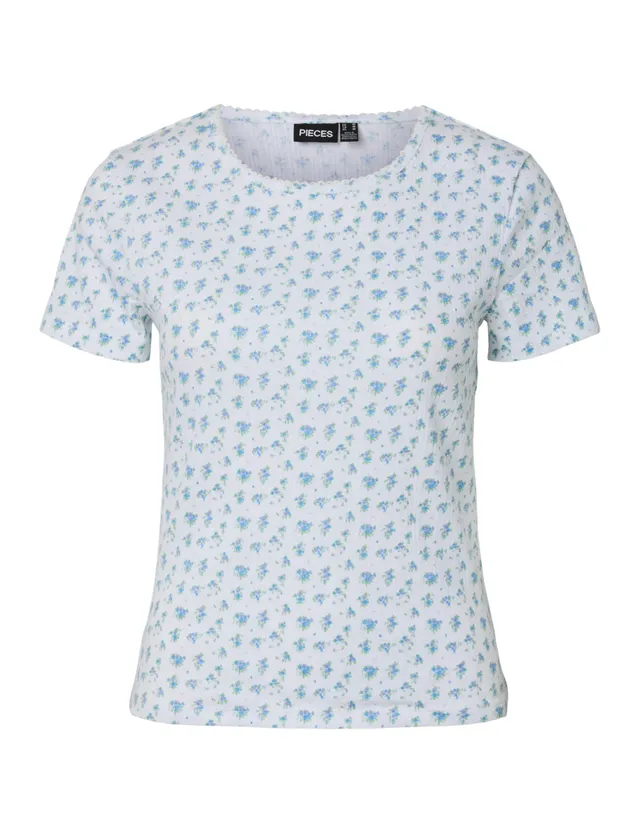 Pieces Pcturiel SS O-Neck t-shirt stampata donna L