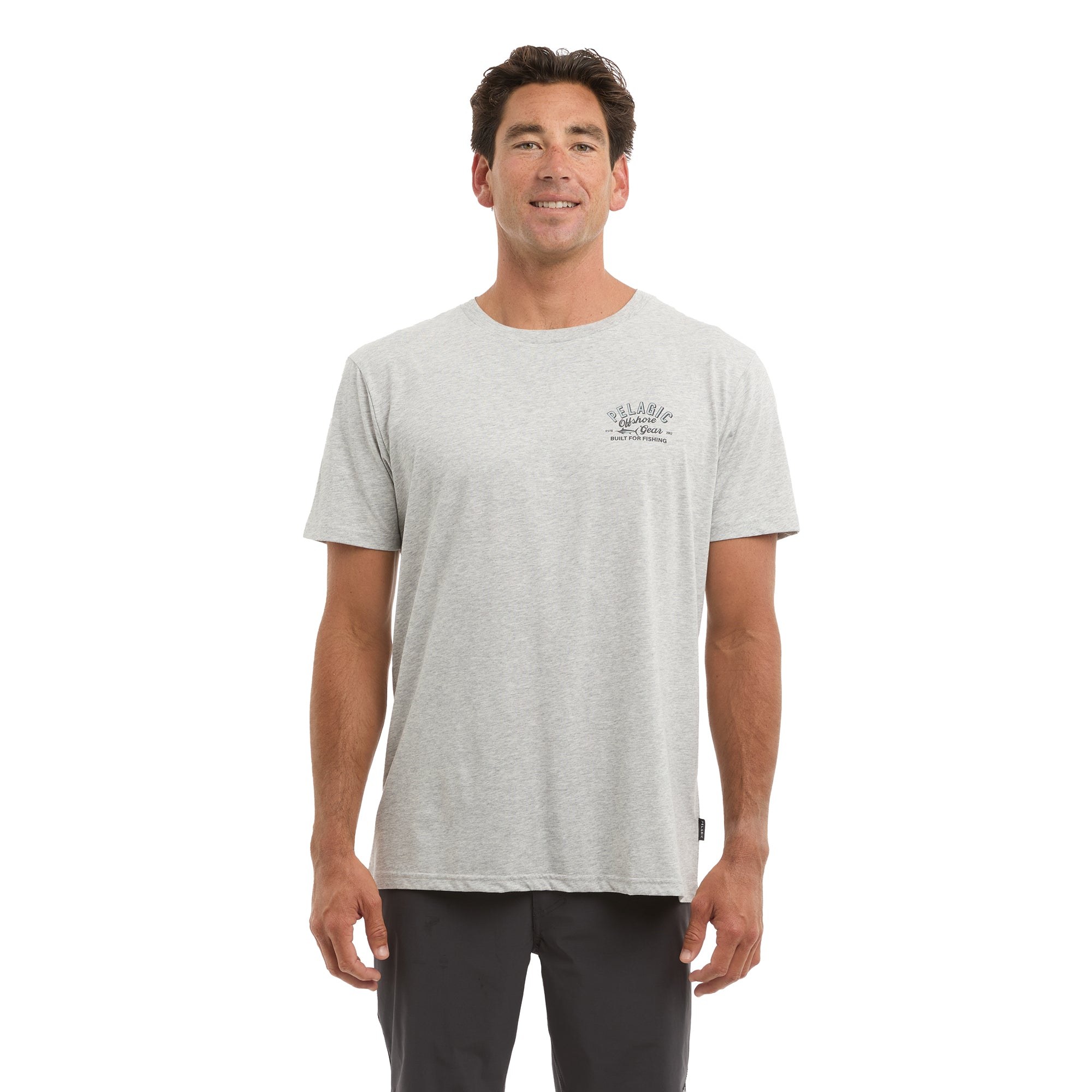 Pelagic Gear Up t-shirt uomo grigio chiaro elasticizzata