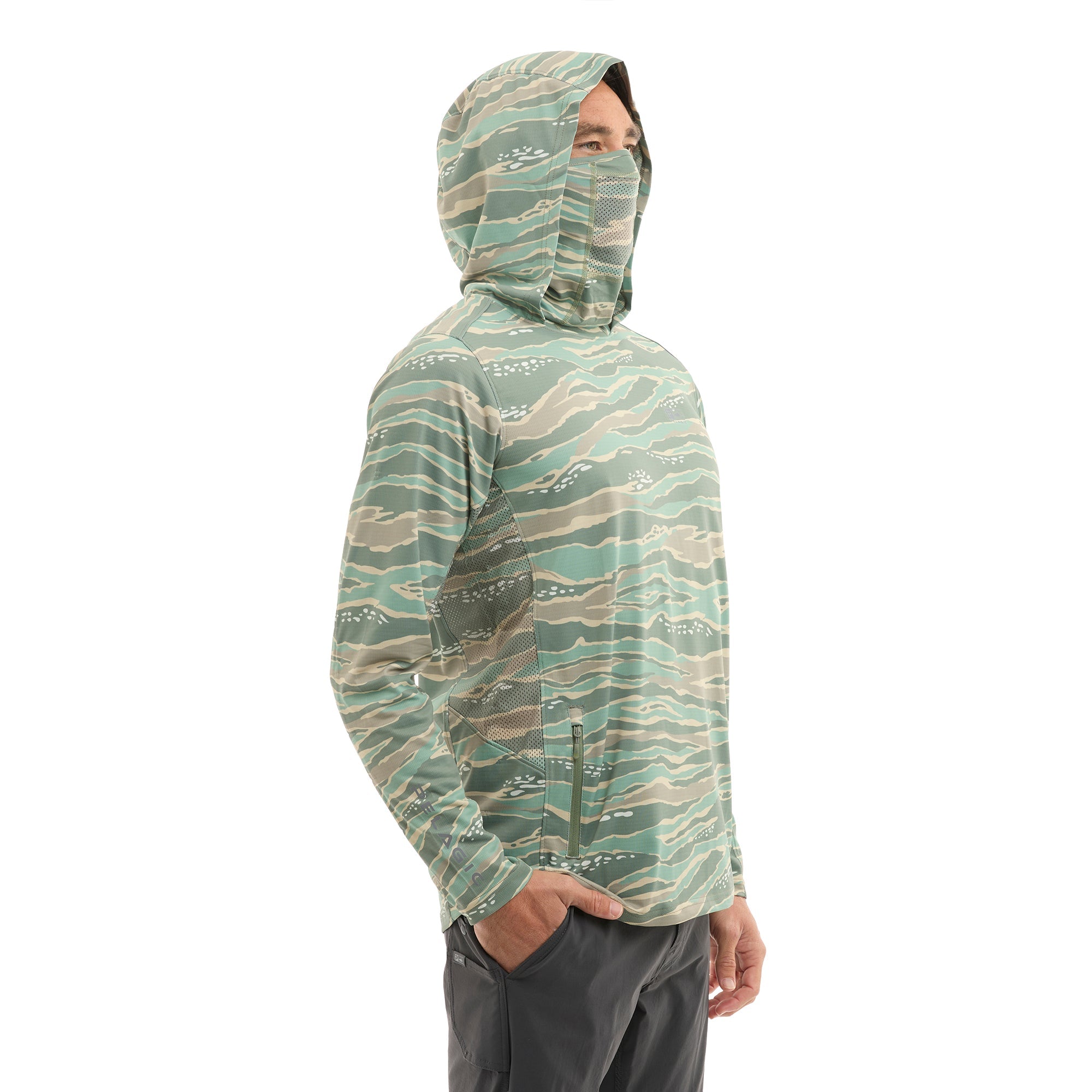 Pelagic Exo-Tech felpa uomo mangrove UPF 50+