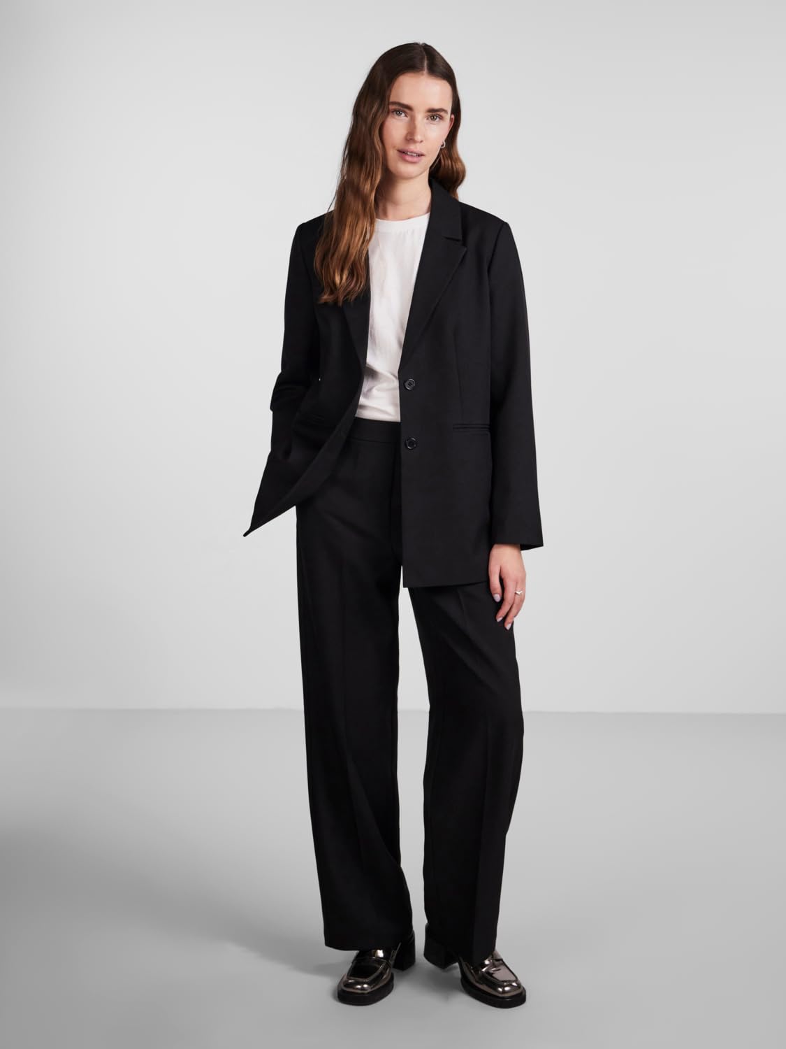 Pieces Pcneva HW Wide Pants Noos pantaloni larghi vita alta