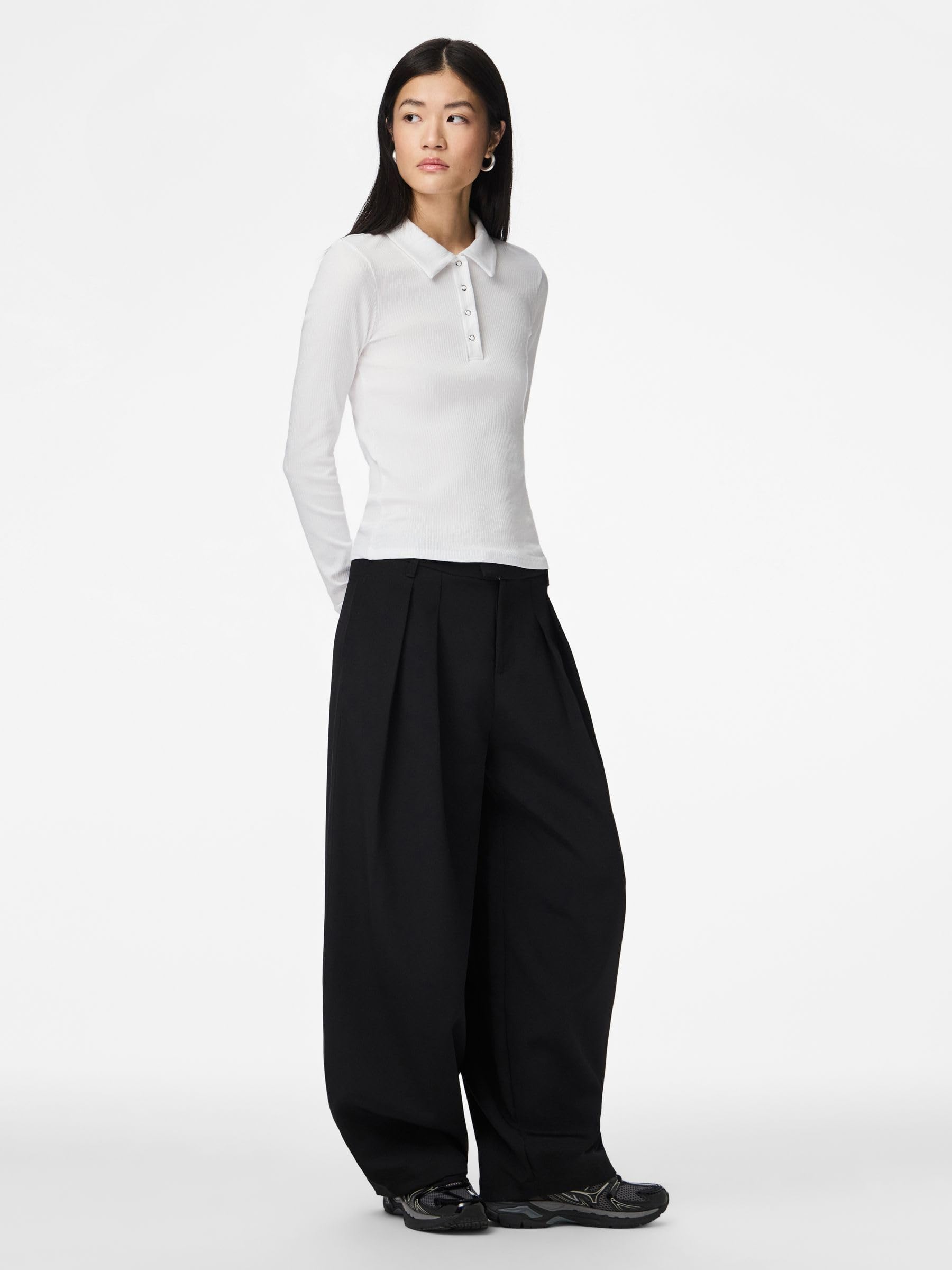 Pieces Pckitte LS Polo Top Jrs Noos polo donna taglia M