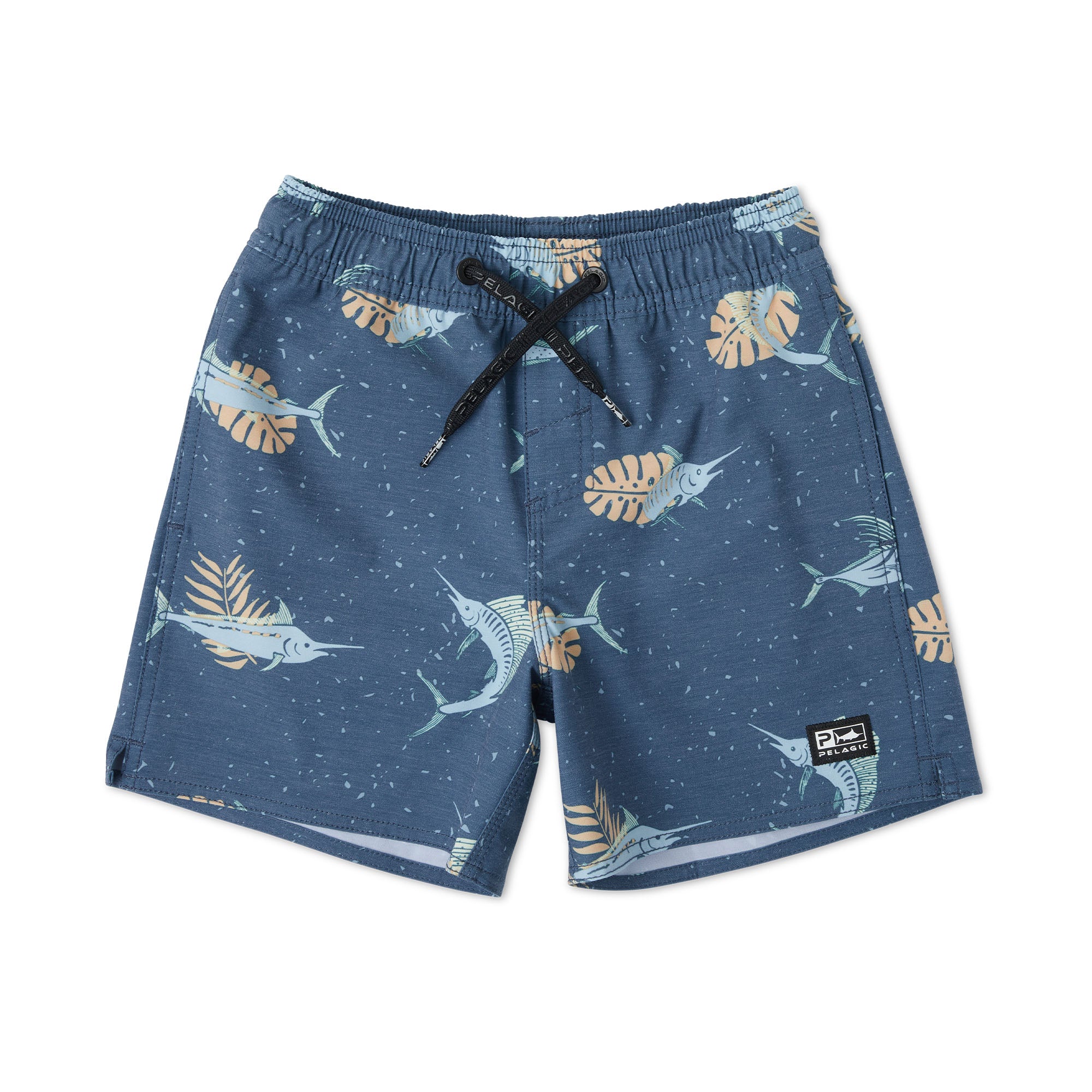 Pelagic Kid's Dockside shorts bambino Smokey Blue elasticizzati