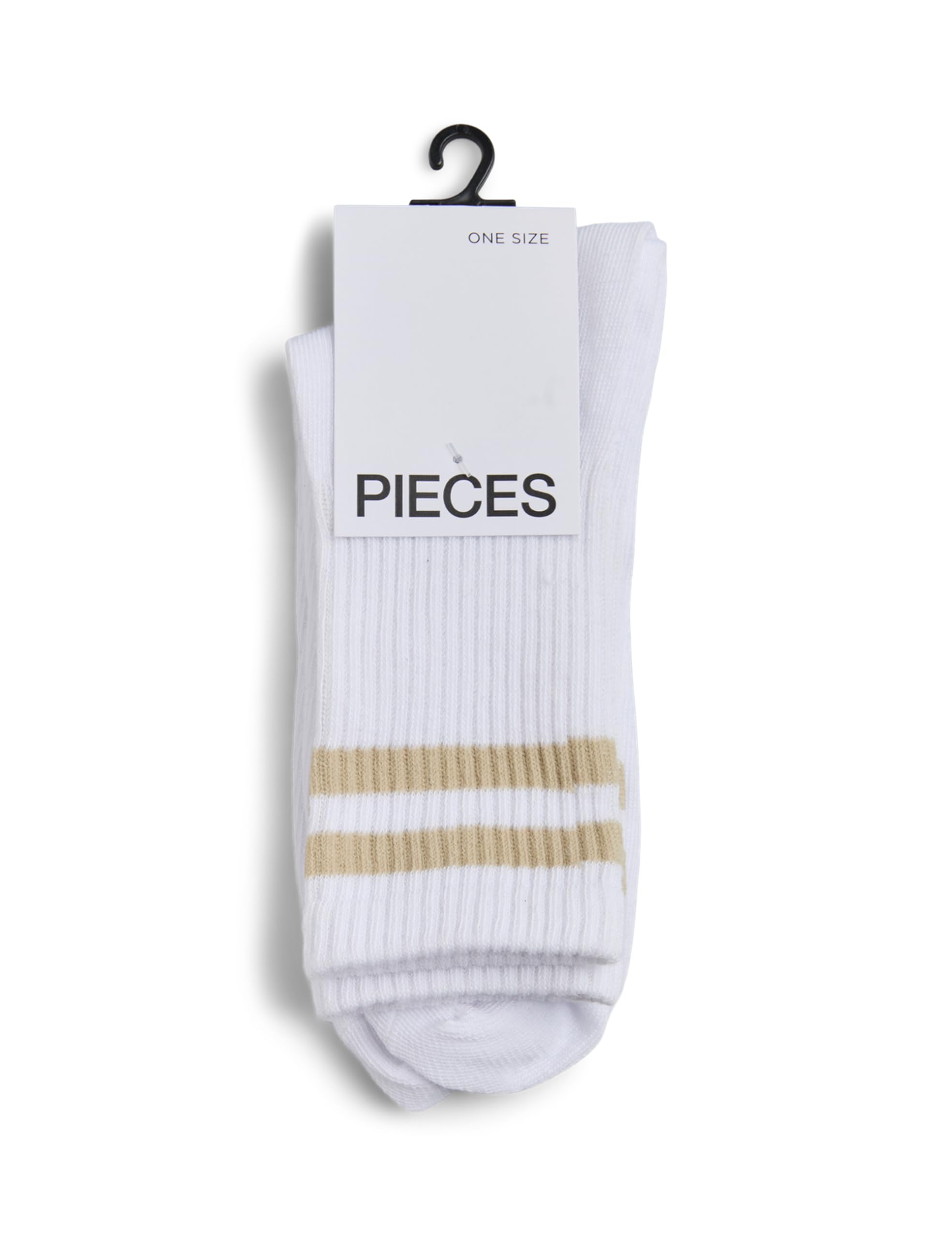 Pieces Pccally Socks Noos calzini bianco strisce menta