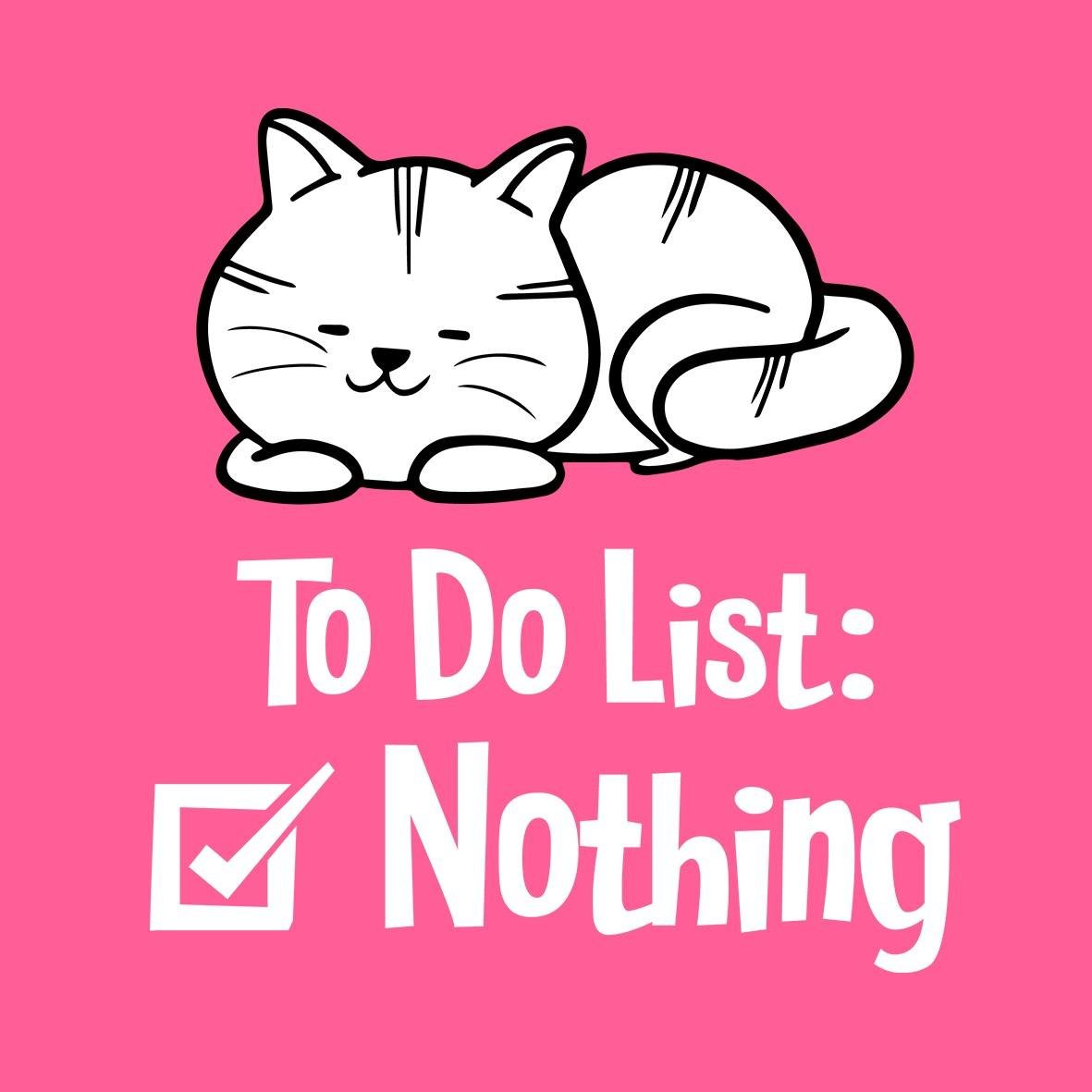Matrix Cats To Do List Nothing t-shirt cotone