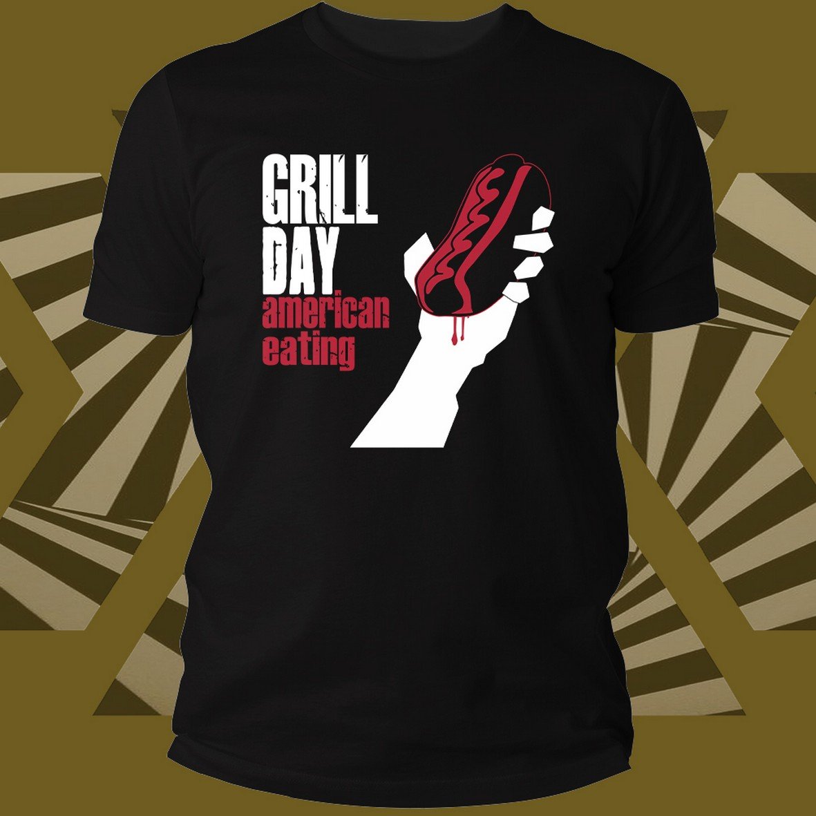 Matrix Music Store Grill Day American Eating t-shirt unisex stampa