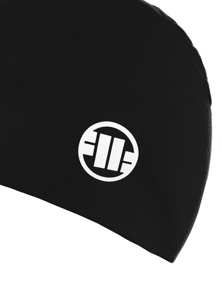 Pitbull Small Logo II berretto invernale nero logo bianco cotone