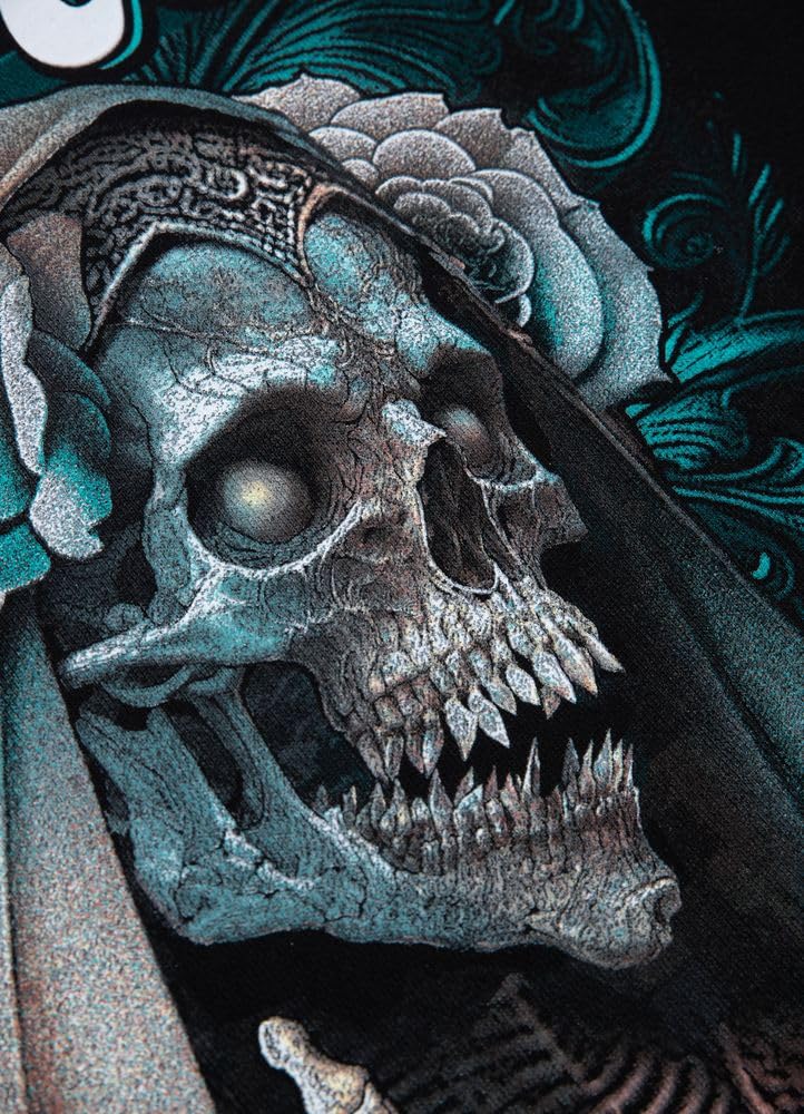 Pitbull Santa Muerte felpa cappuccio cotone uomo