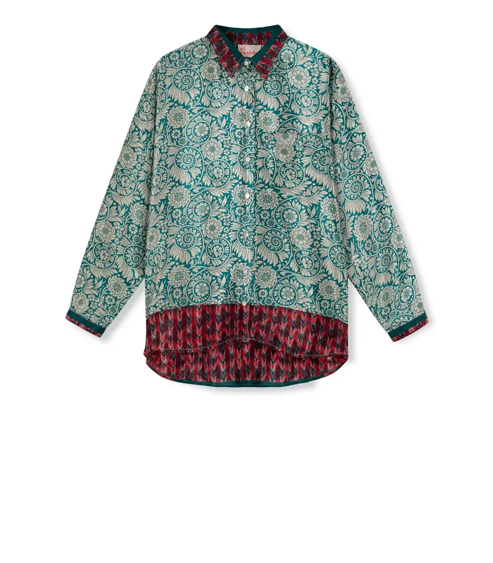 el.residu Evan 27 blusa verde viscosa L/XL