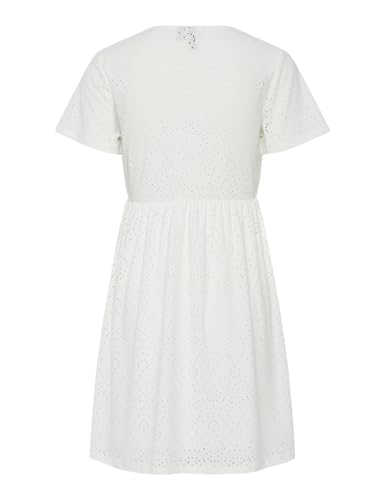 Pieces Pcabby Brod Ang SS vestito taglia L in pizzo