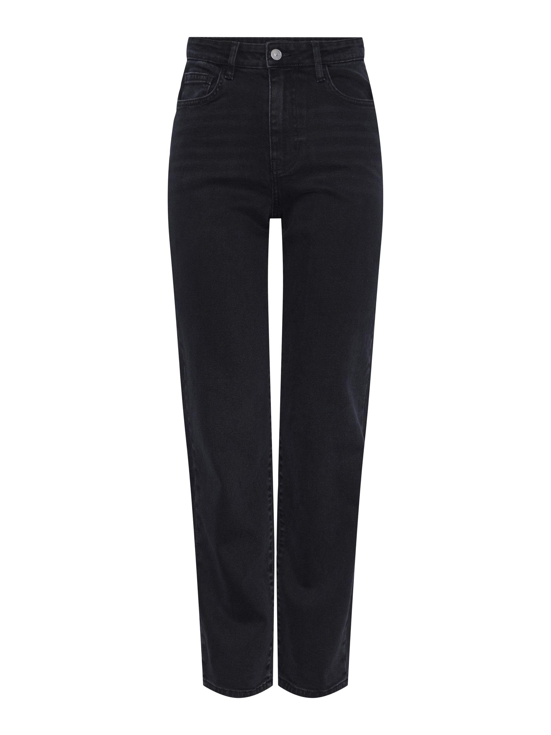 Pieces Pckelly HW Straight jeans donna blu denim