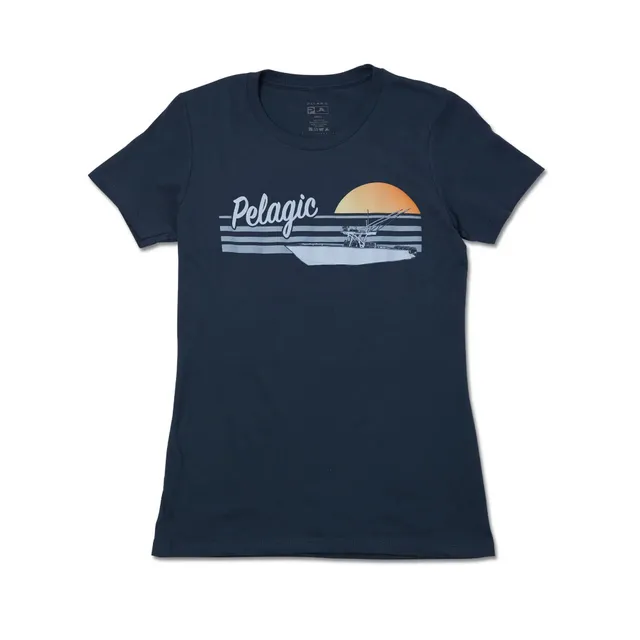 Pelagic Ws Twilight t-shirt donna blu fumo cotone