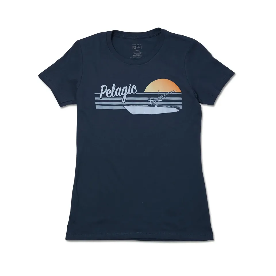Pelagic Ws Twilight t-shirt donna blu fumo cotone